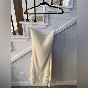 Abercrombie & Fitch Giselle Pleat Release Midi Dress - White